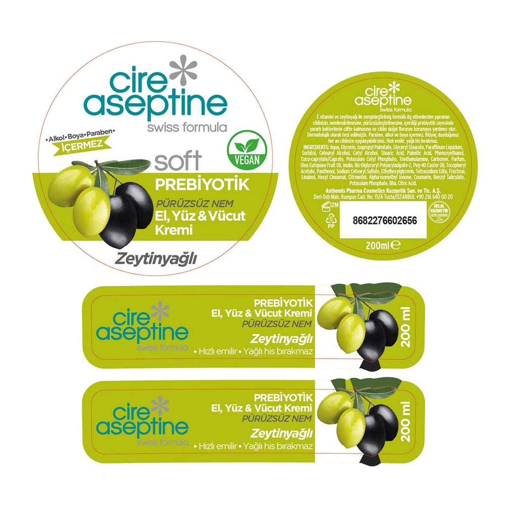 Cire Aseptine Soft Olive Oil Moisturizing Cream 200 ml