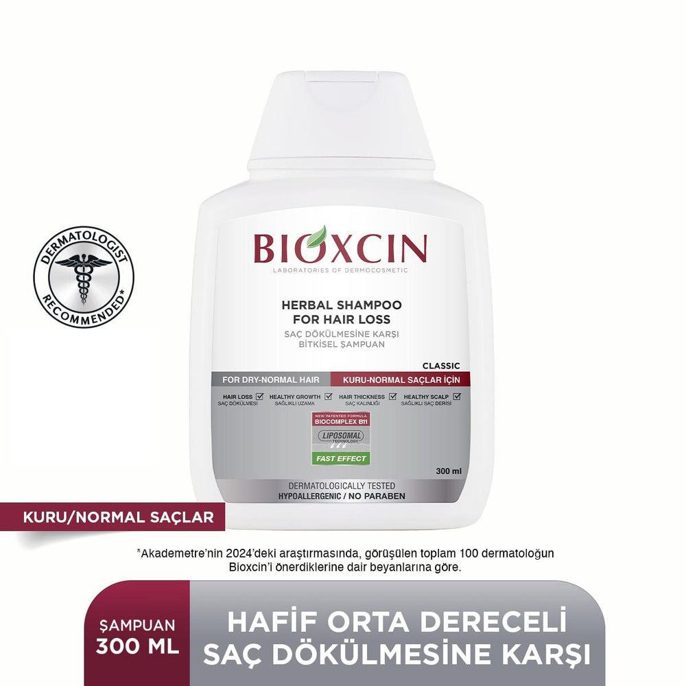 Bioxcin Botanical Shampoo for Hair Loss - Hypoallergenic, Paraben-Free, 10.14 fl oz - Shampoo