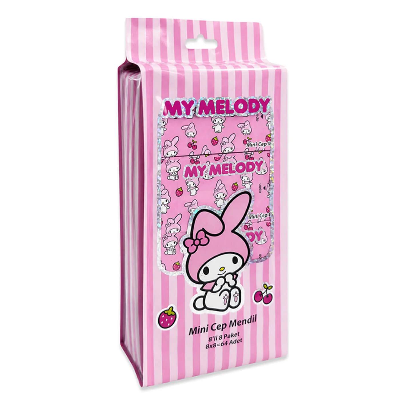 MyClean My Melody Mini Wet Wipes for Gentle Cleansing 8 Pack
