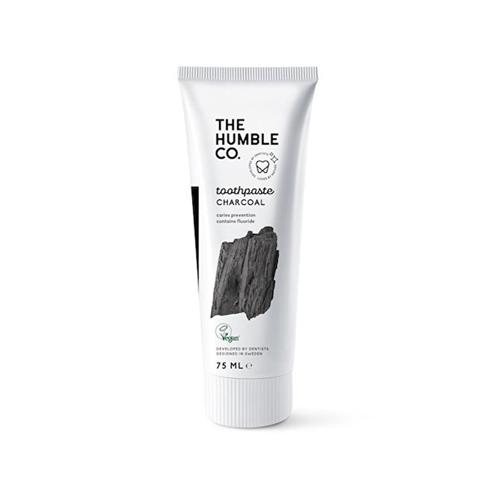 Humble Brush Charcoal Toothpaste 75ml - Natural Whitening, Vegan & Gluten-Free Oral Care - view 2