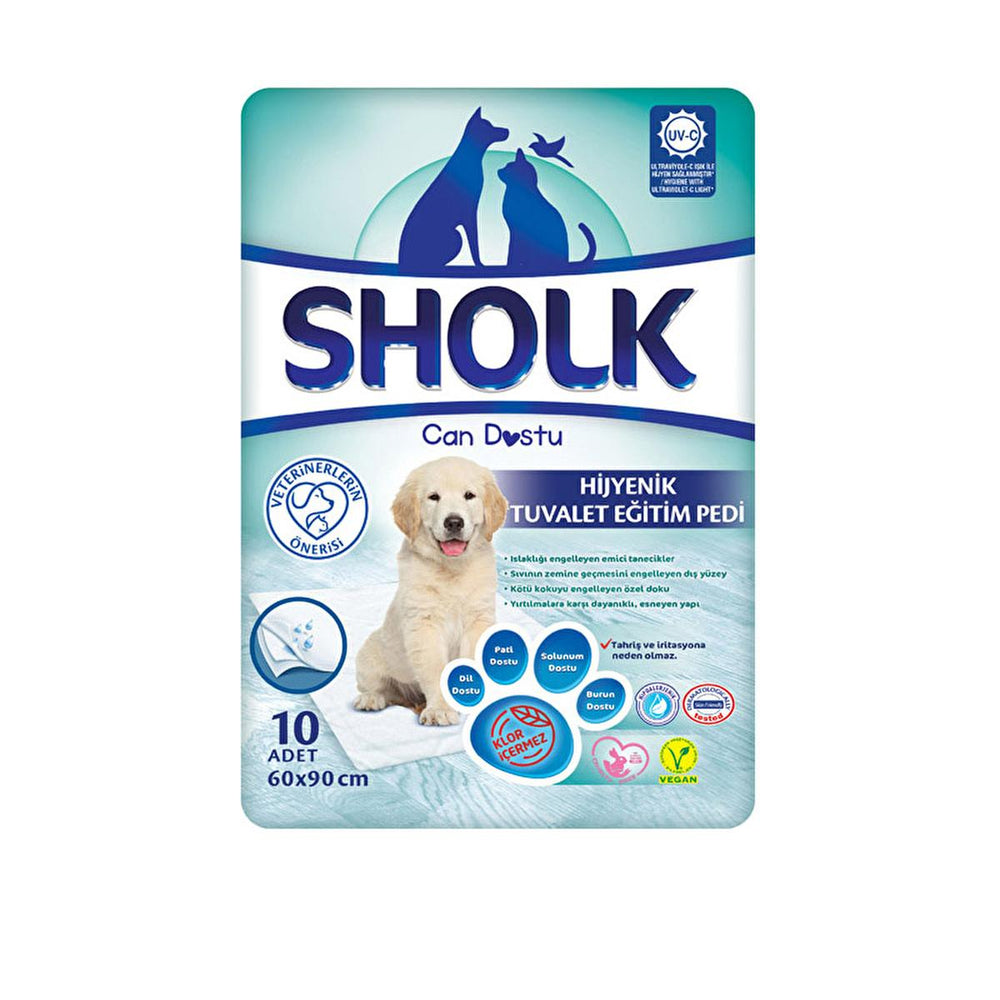 Sholk Pet Training Pad 10-Pack - Absorbent, Hypoallergenic, and Waterproof Dog Training Pads for Hygiene - Hygiene Products