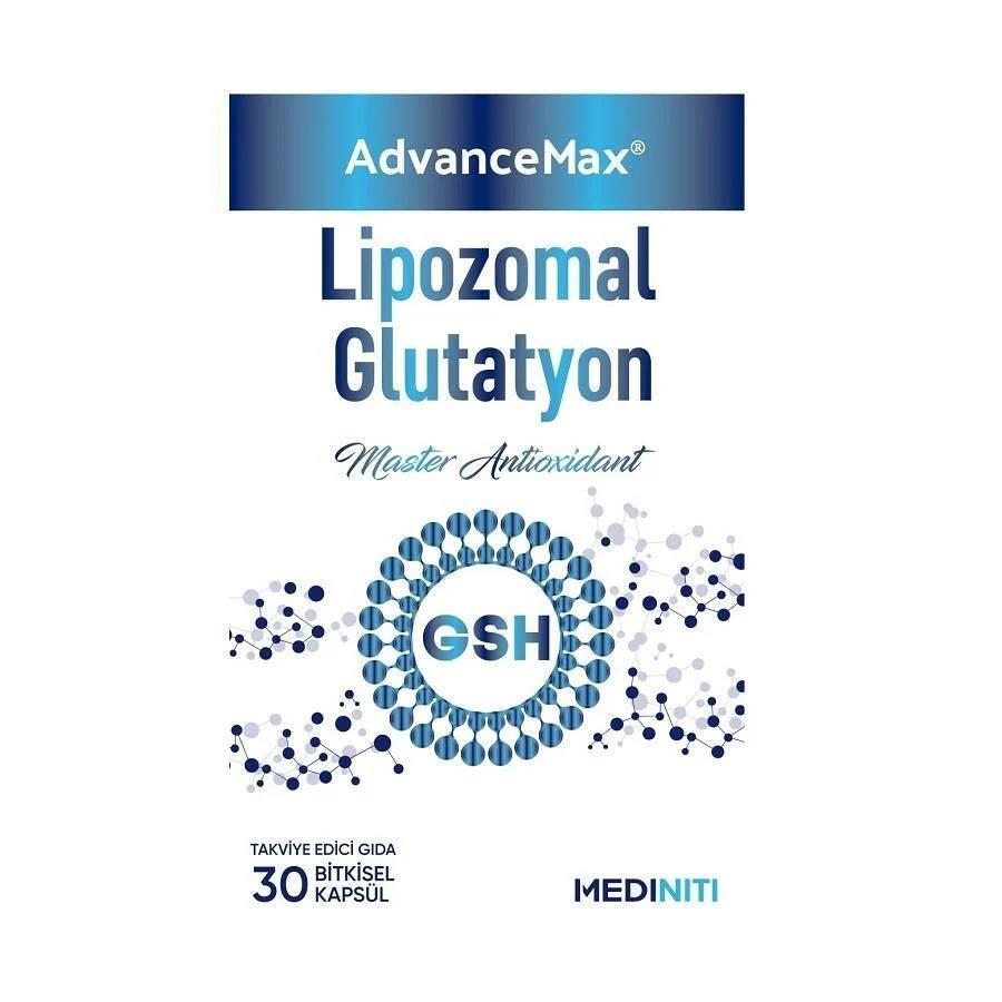Advancemax Liposomal Glutathione 200mg - Antioxidant Supplement for Cellular Health & Detox Support, - Vitamin & Supplement