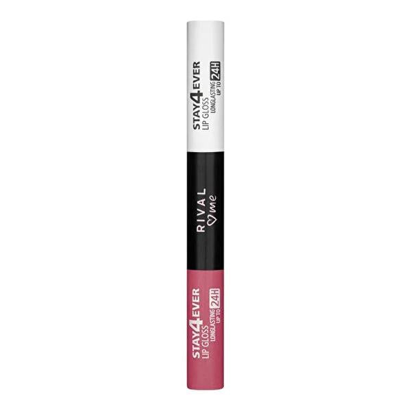 Rival Loves Me Stay4ever Hibiscus Pink Lip Gloss: Long Lasting, Vibrant Color, Glossy Finish - 7ml Rival Loves Me Hibiscus Pink Lip Gloss - Long Lasting Color lip gloss, long lasting lip gloss, pink lip gloss, hibiscus pink lip gloss, glossy lip color, makeup, long-lasting makeup, vibrant lip color, glossy lip finish, Hibiscus Pink, portable lip gloss, travel size lip gloss, makeup, beauty, cosmetics, lip color, gifts for her, women's makeup, everyday makeup, special occasion makeup