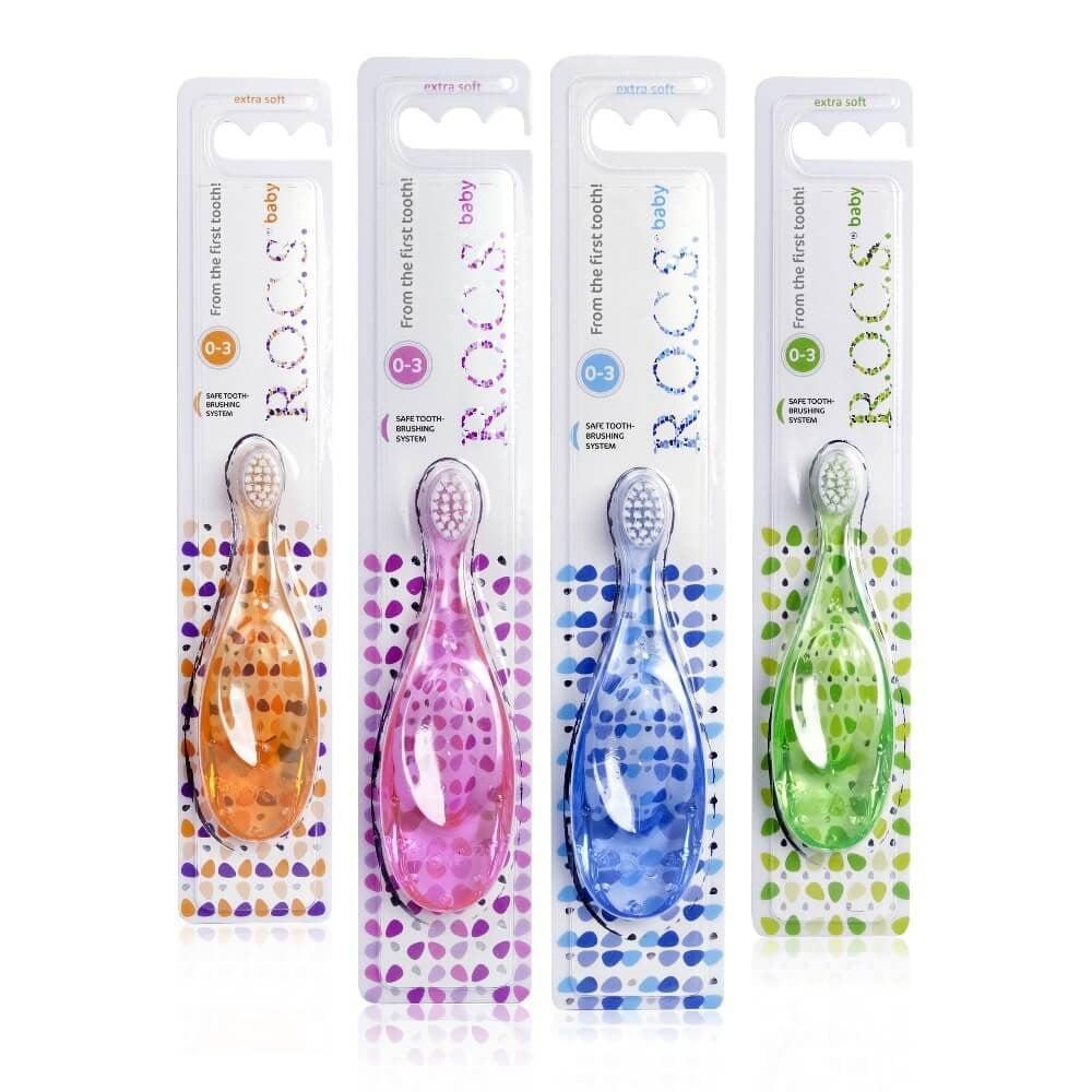 ROCS Baby Toothbrush - Gentle Ergonomic Design for Infants & Toddlers, Soft Bristle Oral Care for 0-3 Years Old ROCS Baby Toothbrush - Soft & Ergonomic Oral Care for Infants baby toothbrush, infant oral care, soft bristle toothbrush, ergonomic toothbrush, children's dental hygiene, baby oral care, toddler toothbrush, gentle toothbrush, ROCS baby products, infant hygiene, baby care products