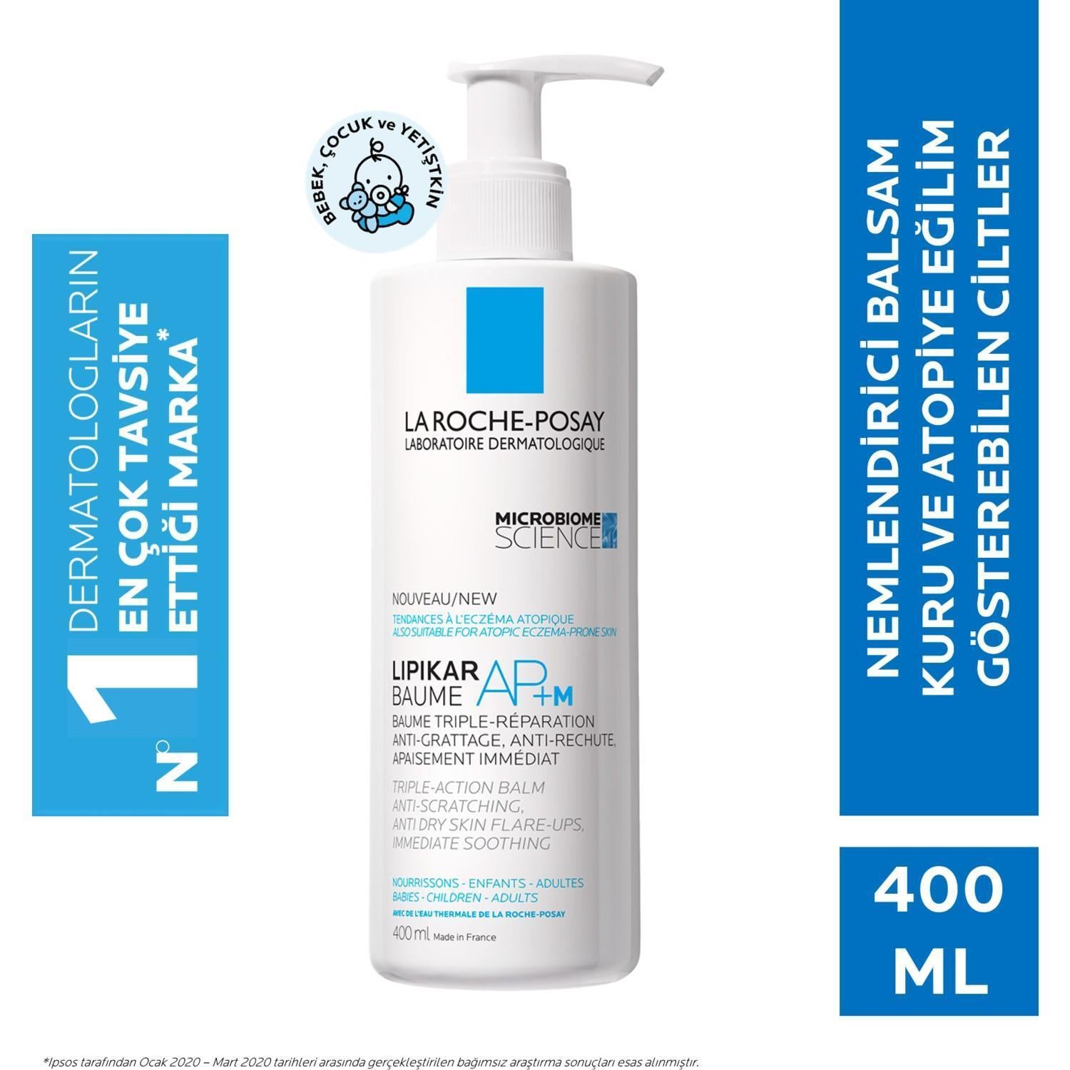 La Roche Posay Lipikar Baume AP +M Moisturizing Body Balm - Fragrance-Free Skincare for Dry, Sensitive Skin - 13.53 fl oz - image 3