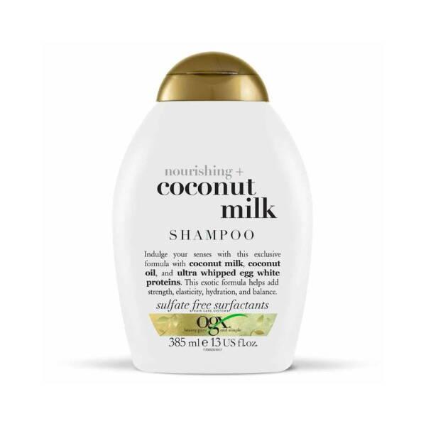 OGX Coconut Milk Shampoo - Sulfate-Free, Nourishing Hair Care for Dry or Damaged Hair - Shampoo