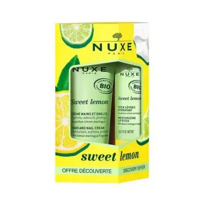 nuxe sweet lemon hand cream and lip stick set, nuxe sweet lemon hand cream tube, nuxe sweet lemon lip stick Nuxe Sweet Lemon Cream Set - Moisturizing Duo | 30 ml + 4 g Nuxe Sweet Lemon Cream Set - Moisturizing Duo nuxe, sweet-lemon, hand-cream, lip-stick, skincare, moisturizing-set, hydration, natural-beauty, ai-generated, lemon-scent