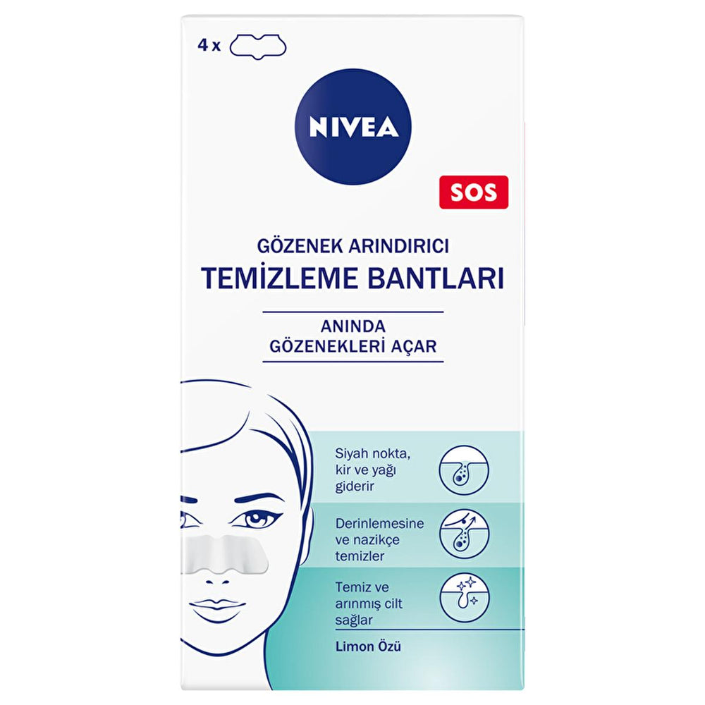 Nivea Pore Cleansing Strips - Deep Cleansing Skincare for Blackhead Removal, Dermatologically Tested, Suitable - Skin Care