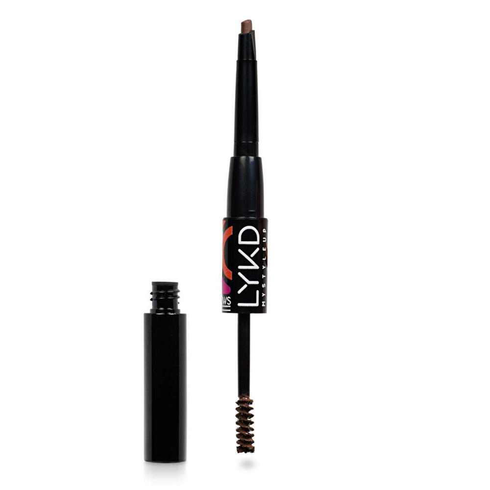 LYKD Double Sided Brow Kit Blonde 301 - Dual-Ended Brow Pencil and Mascara for Natural-Looking Eyebrows - Mascara