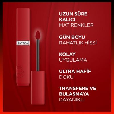 Loreal Paris Infaillible Matte Resistance Liquid Matte Lipstick - Transfer-resistant, Long-lasting, Matte Finish Loreal Paris Liquid Matte Lipstick - Long-lasting, Transfer-resistant Liquid Matte Lipstick, Transfer-resistant lipstick, Long-lasting lip color, Matte lipstick, Loreal Paris Infaillible Matte Resistance, Cosmetics, Lip Care, Beauty Products, Makeup, Lipstick, Matte Finish, Liquid Lipstick, Moisturizing Lipstick