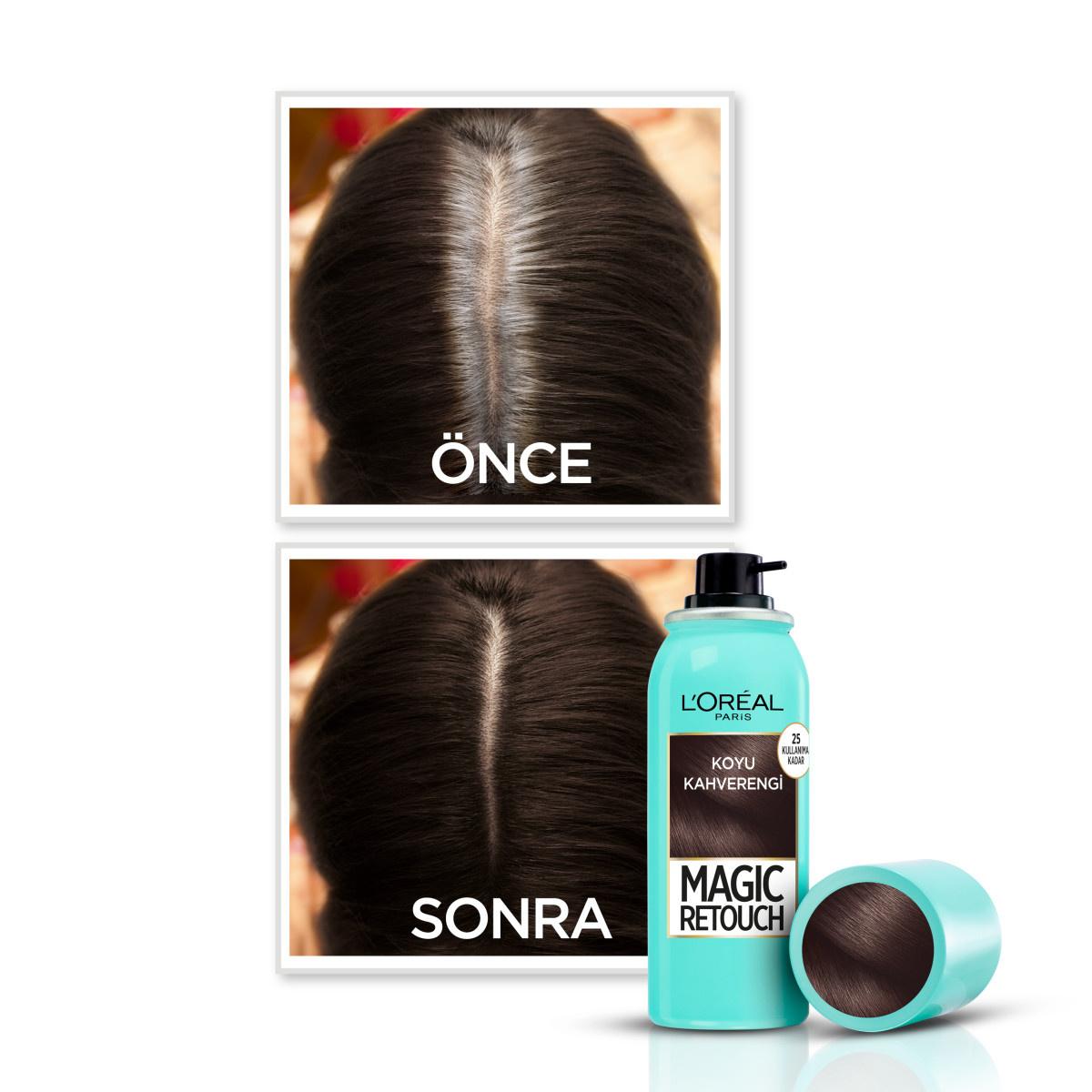 Loreal Paris Hair Touch-up Spray - Instant Gray Root Cover, Dark Brown, 2.54 fl oz Loreal Paris Instant Gray Root Cover Spray - Dark Brown hair touch-up spray, gray root cover, instant hair color, dark brown hair spray, temporary hair color, Loreal Paris, hair care, beauty products, cosmetics, convenience hair solutions, at-home hair color, quick hair touch-ups