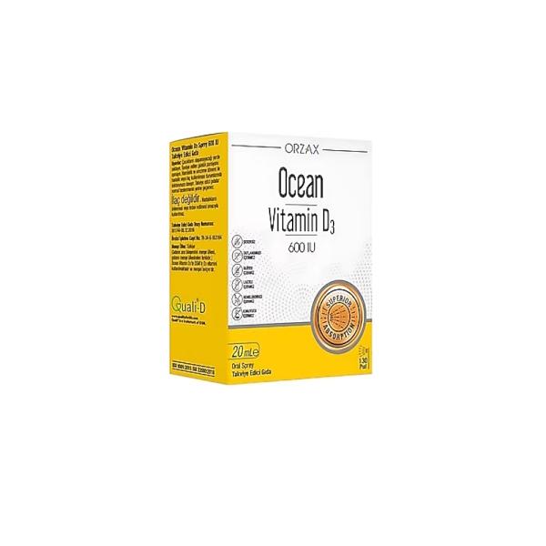 Orzax Ocean Vitamin D3 600 IU 20 ml Spray - Gluten-Free, BHA-Free Supplement for Kids and Adults - image 5