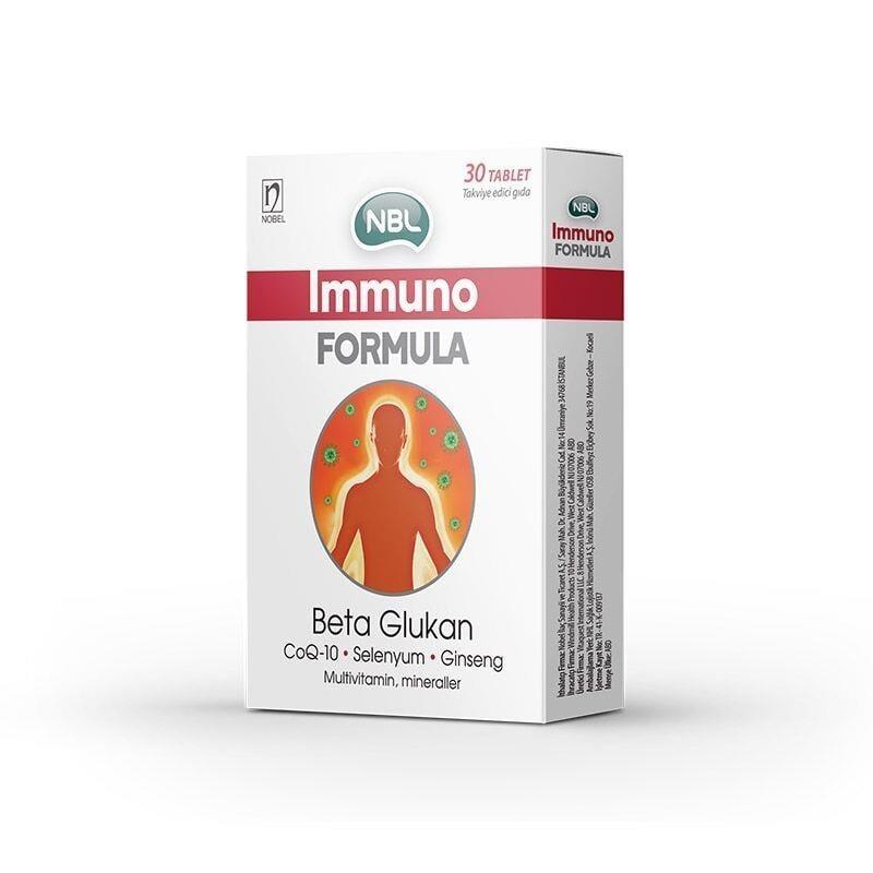 NBL Immuno Formula Dietary Supplement - 30 Tablets - Boosts Immune System Support with Beta Glucan, CoQ-10, Selenium, Ginseng, and Multivitamins NBL Immuno Formula - Immune System Support Supplement immune support supplement, dietary supplement, multivitamin, beta glucan, CoQ-10, selenium, ginseng, immune system support, health supplement, wellness, natural ingredients, nutritional support