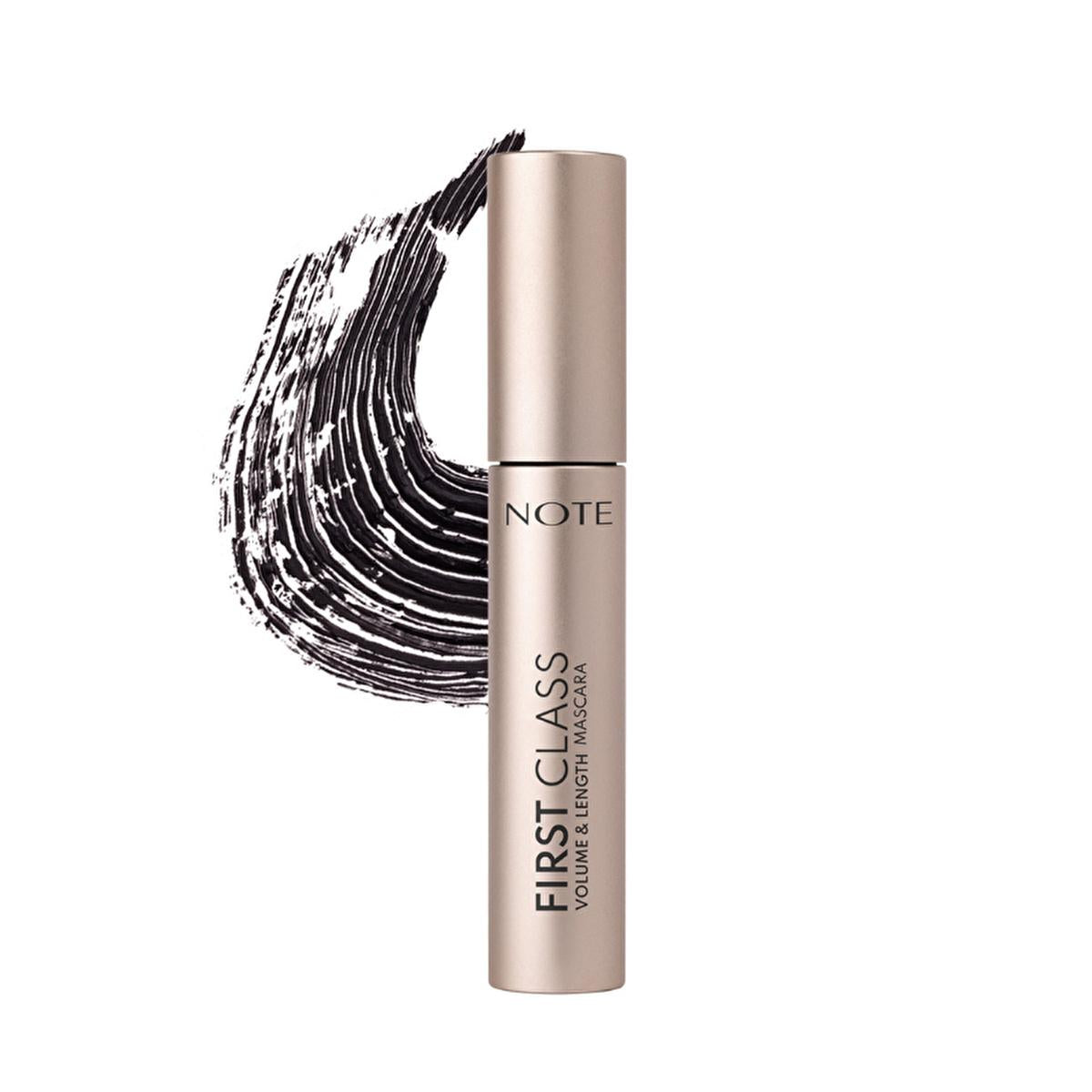 note first class volume lengthening mascara, note mascara brush, dramatic volume mascara application Note First Class Volume Lengthening Mascara - Dramatic Volume and Long-lasting Wear | 0.34 fl oz Note First Class Volume Lengthening Mascara note-mascara, volume-mascara, lengthening-mascara, smudge-proof, black-mascara, makeup, cosmetics, vegan, beauty, ai-generated