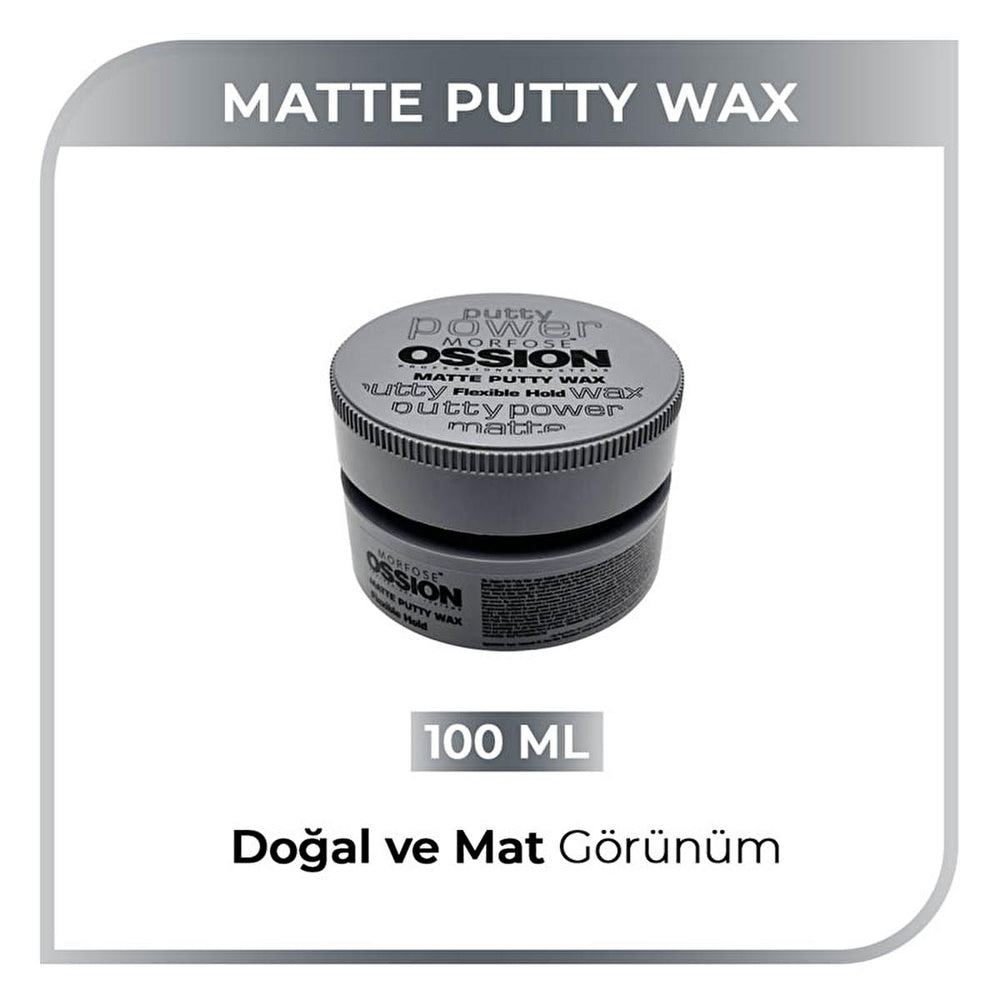 Morfose Ossion Matte Finish Hair Putty Wax for Men and Women - 3.38 fl oz, Water-Based, Flexible Hold - view 3