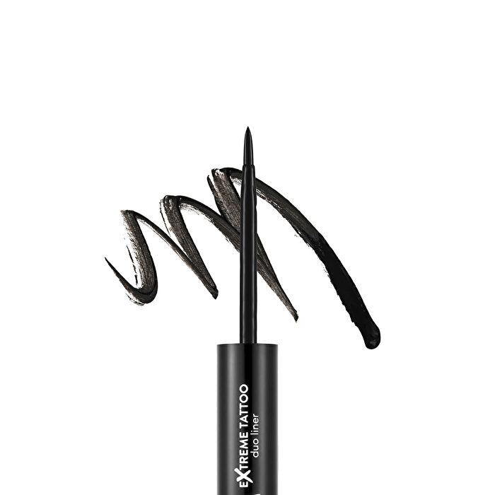 Flormar Extreme Tattoo Duo Eyeliner & Gel Pencil - 001 Black | High Pigment - view 2