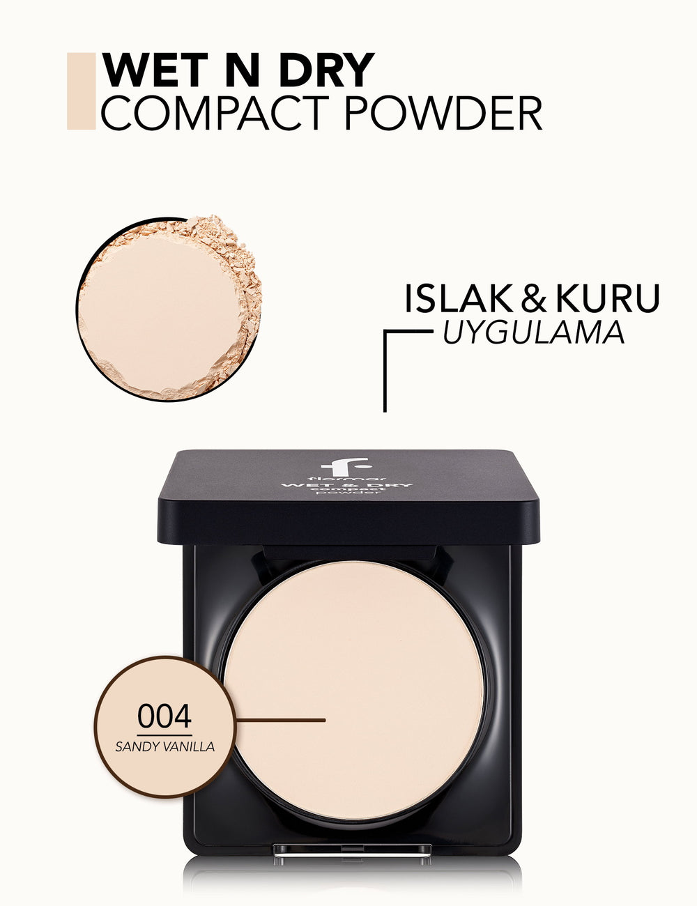 Flormar Wet & Dry Creamy Compact Powder Matte Finish 10g