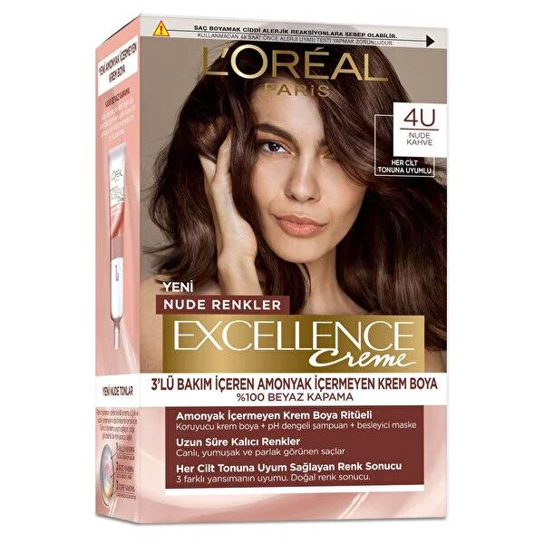 L'Oréal Paris Excellence Nude Ammonia-Free Hair Dye - Kahve 4U, Long-Lasting Color & Nourishment L'Oréal Paris Excellence Nude Hair Dye - Kahve 4U Ammonia-free hair dye, Long-lasting hair color, Nourishing hair dye, L'Oréal Paris Excellence, Kahve 4U hair color, Hair coloring solutions, Gentle hair dye, Pro-Keratin enriched hair dye, pH balanced hair care, Ceramide hair treatment, 100% white coverage hair dye