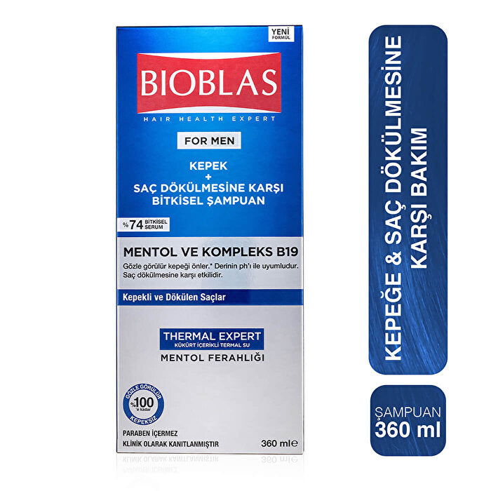 Bioblas Mint Shampoo with B19 Complex - 12oz | Anti-Dandruff Care - view 2