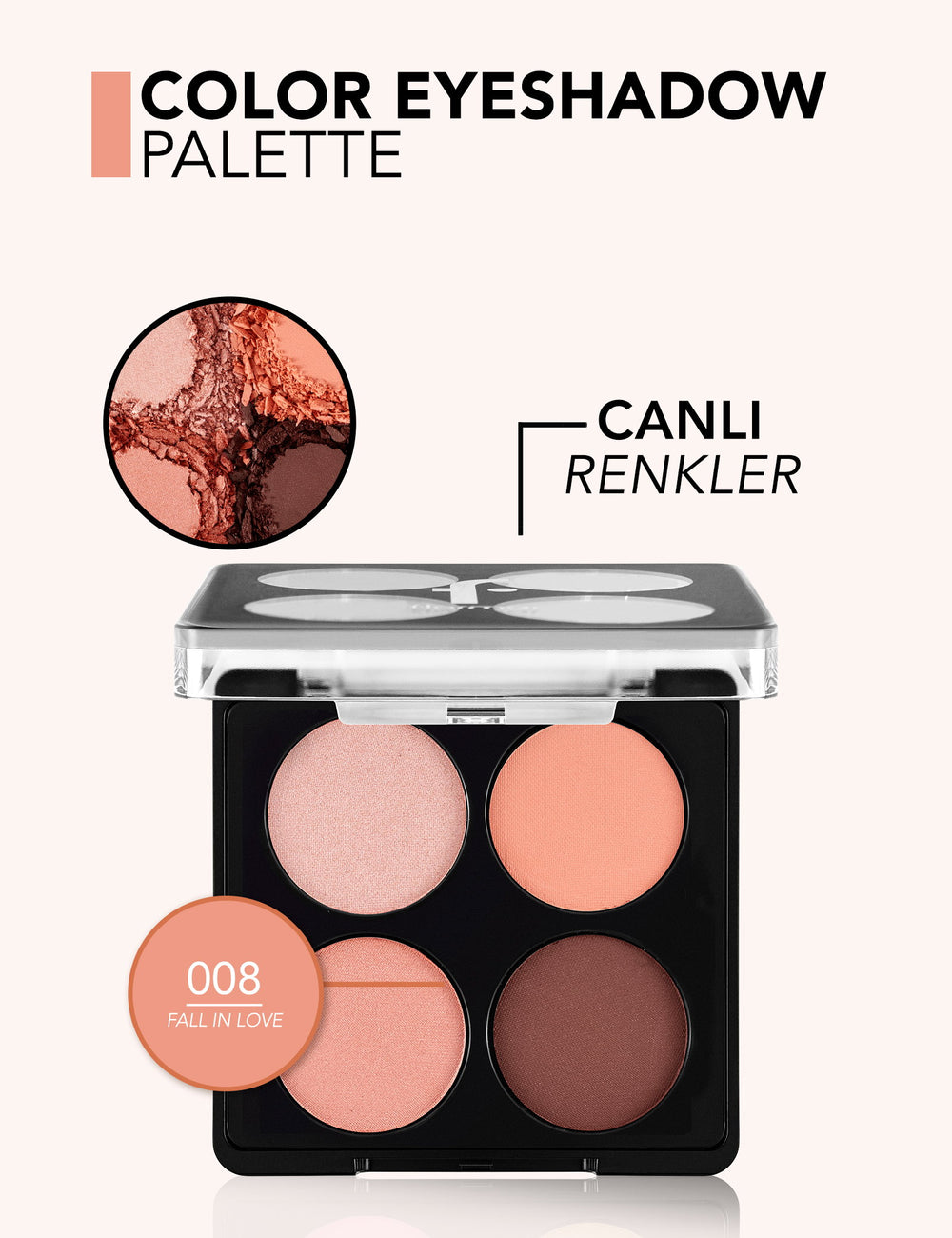 Flormar Color Palette Matte & Shimmer Eyeshadow Quad