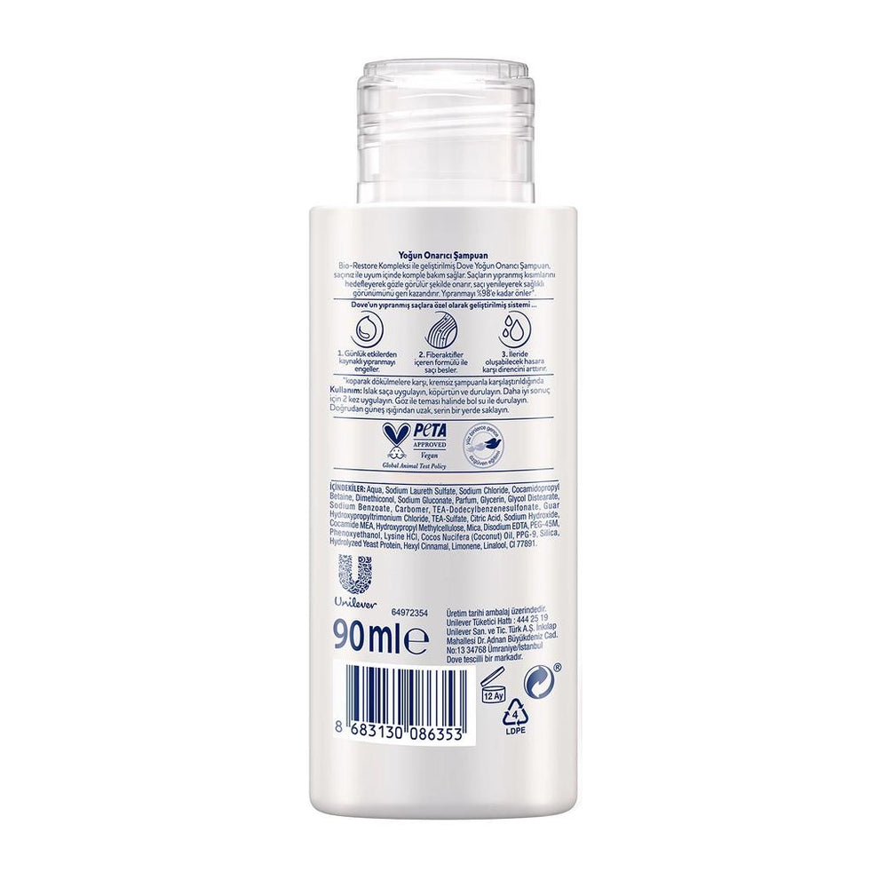Dove Intensive Repair Travel Size Shampoo 90 ml