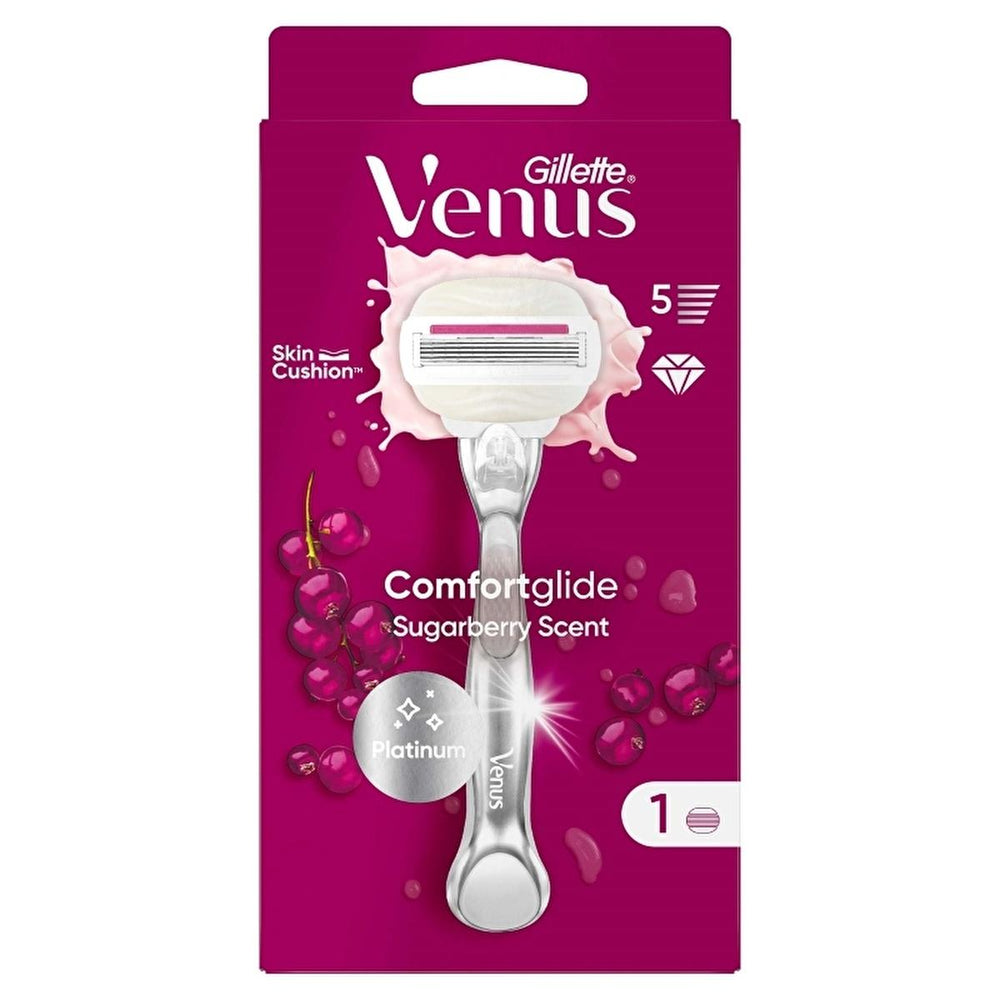 Gillette Venus Comfort Glide Sugarberry Women's Razor - 3-Blade Scented Razor for Smooth Shaving - view 2