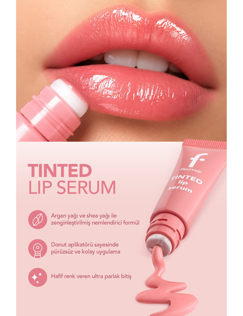 Flormar Tinted Lip Serum Hydrating Tinted Lip Serum 10 ml