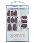 Promani Matte Burgundy False Nail Kit 24 Count