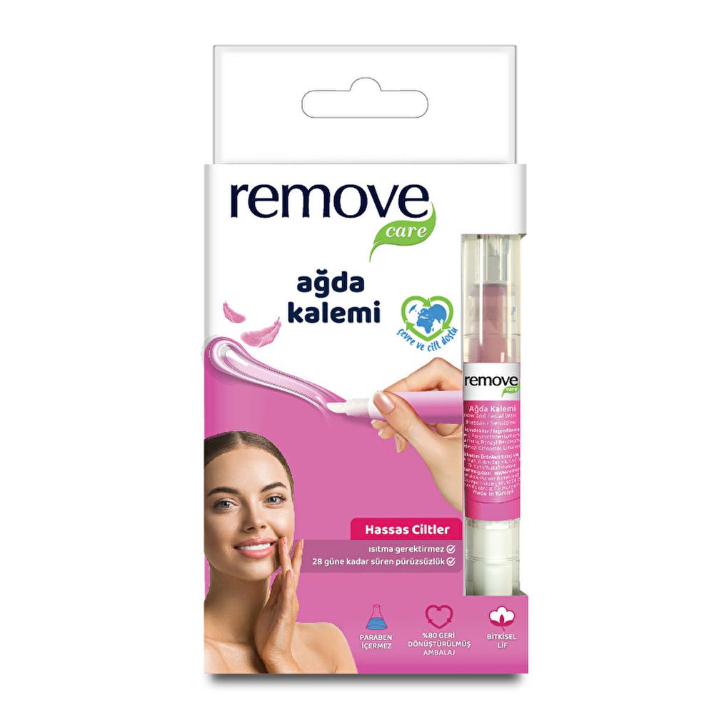 Remove Care Wax Pen for Hair Removal - Easy Eyebrow Shaping & Facial Hair Removal for Sensitive Skin - Eyebrow Pencil