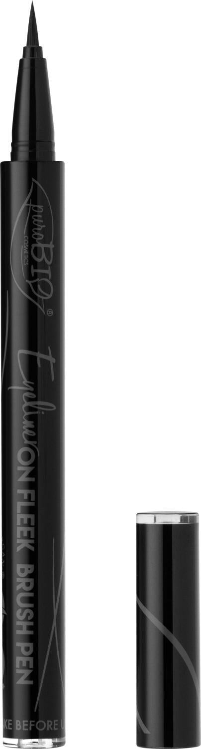 purobio eyeliner brush pen, precision eyeliner application with purobio, purobio 01 eyeliner brush pen close-up Purobio Eyeliner Brush Pen - Precision Applicator | 01 Purobio Eyeliner Brush Pen - Precision Application purobio, eyeliner, makeup, eye-makeup, brush-pen, precision-applicator, organic-cosmetics, vegan-beauty, ai-generated, beauty-tools