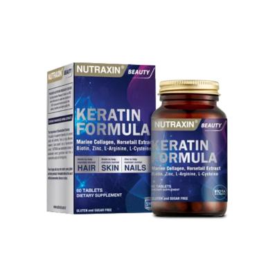 Nutraxin Keratin Formula - 60 Tablets | Hair, Skin & Nail Support - Vitamin & Supplement