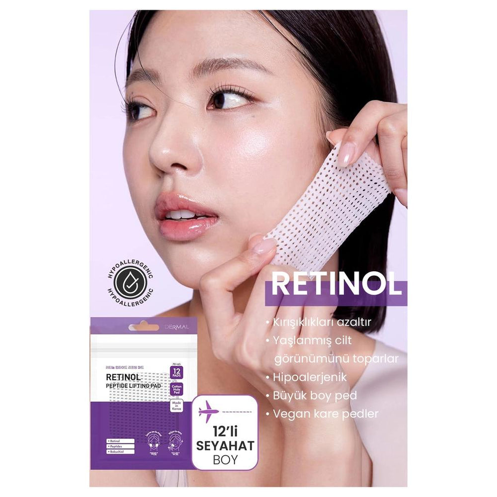 Dermal Retinol Peptide Lifting Pads for Firming Skin 12 Count