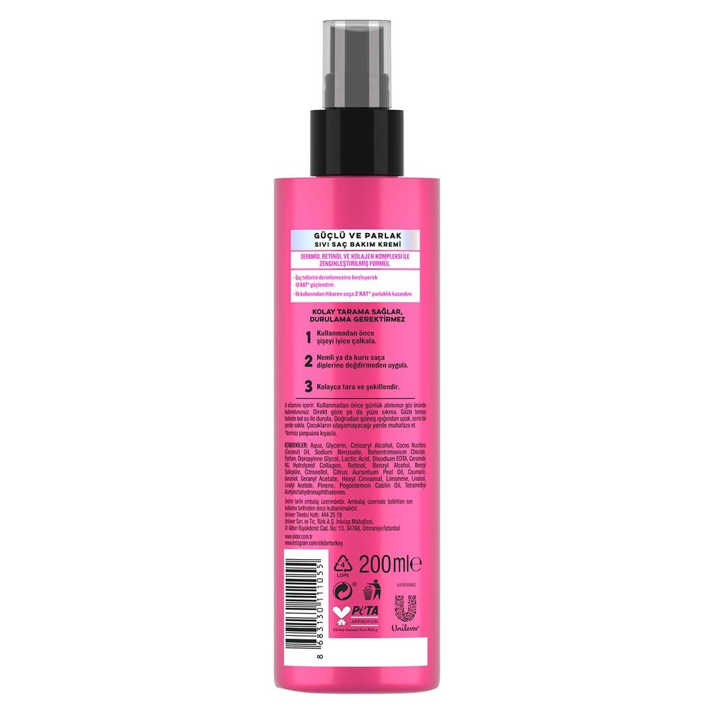 Elidor Strong &amp; Shiny Liquid Conditioner for Dull Hair 200 ml