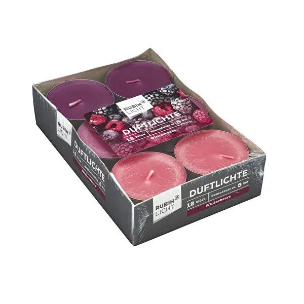 Rubinlicht Scented Tealight Candles - Maxi Winter Fruit Fragrance Set of 12 Rubinlicht Winter Fruit Scented Tealight Candles - Cozy Home Fragrance scented candles, tealight candles, winter fruit fragrance, home fragrance, Rubinlicht candles, gift sets, aromatic candles, home decor, relaxation, cozy ambiance, winter season, candle sets, fragrant candles