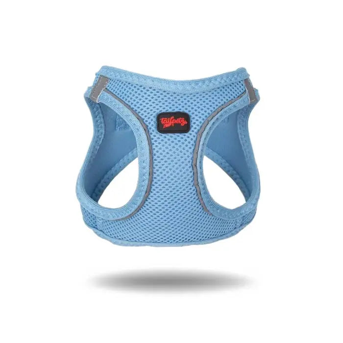 TailPetz Air-Mesh Dog Harness Breathable Comfort Blue Medium