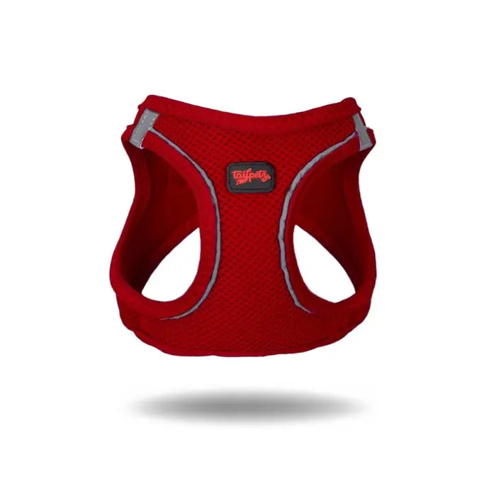 TailPetz Air-Mesh Dog Harness Breathable Comfort Red