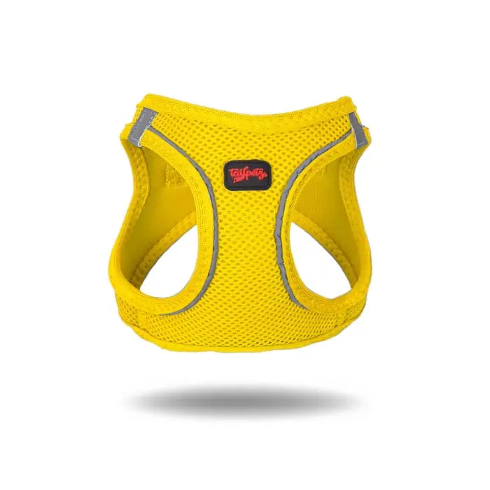 Tailpetz Air-Mesh Dog Harness Breathable Comfort Yellow Small