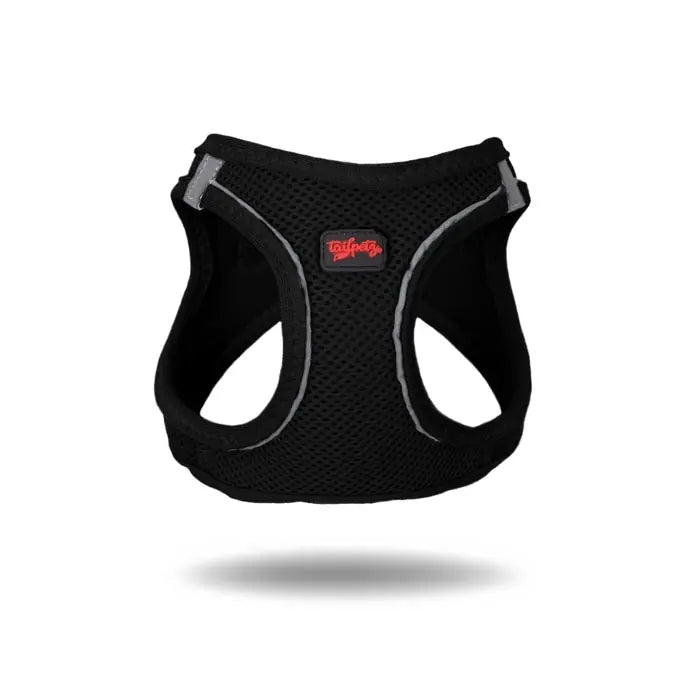 TailPetz Air-Mesh Dog Harness Breathable Comfort Black