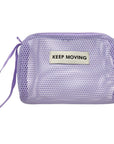 Eklips Lilac Mesh Makeup Bag for Travel and Storage