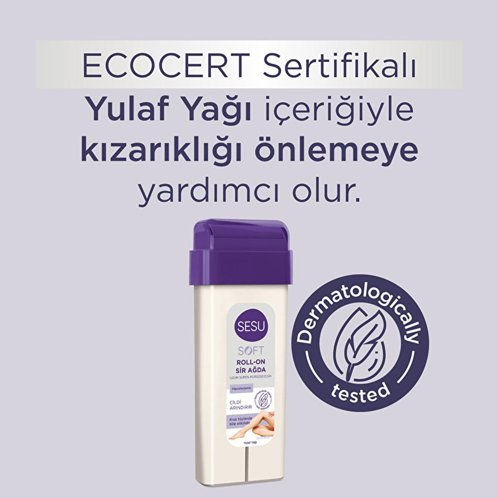 Sesu Soft Roll-On Sir Ağda 100 ml - Hypoallergenic Hair Removal Wax for Sensitive Skin - view 2