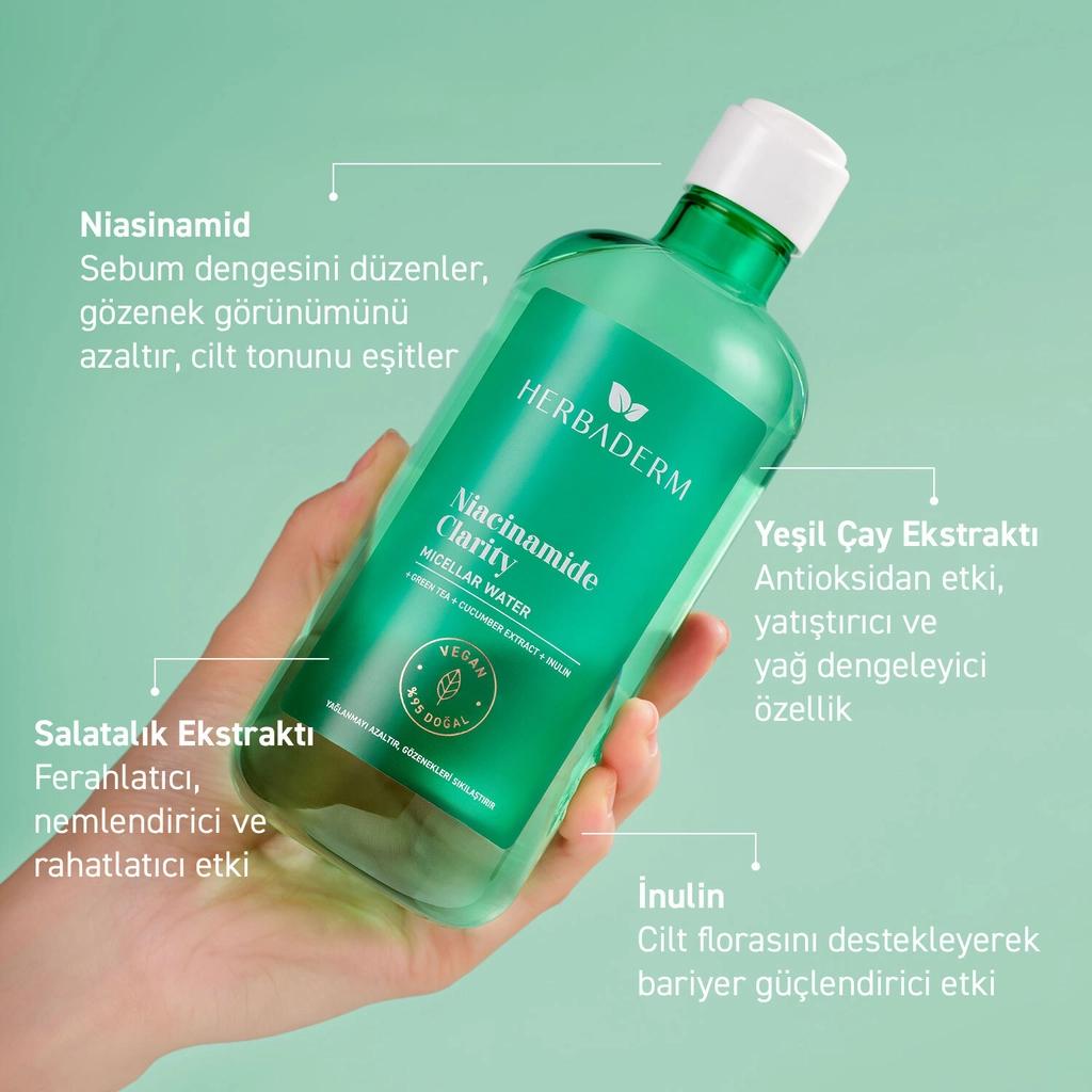 Herbaderm Niacinamide Clarity Micellar Water 500 ml