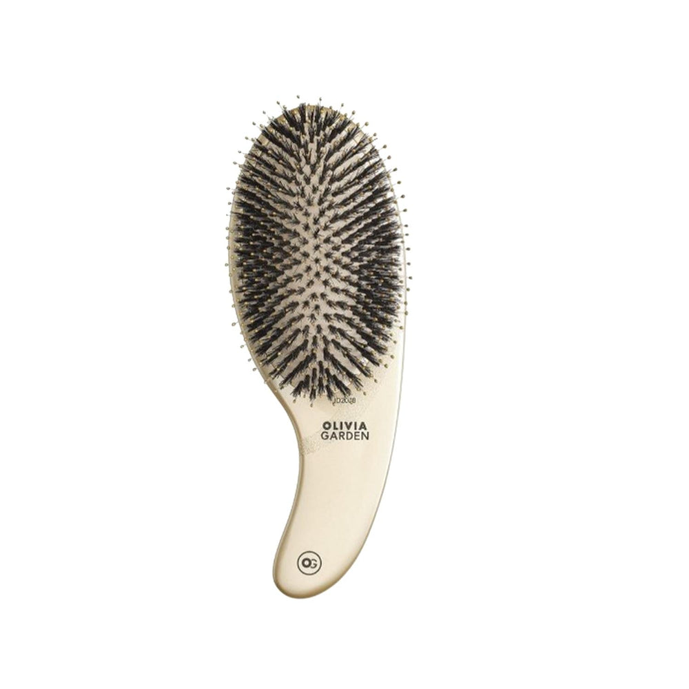 Olivia Garden Expert Care Curve Boar & Nylon Bristles Gold Hair Brush