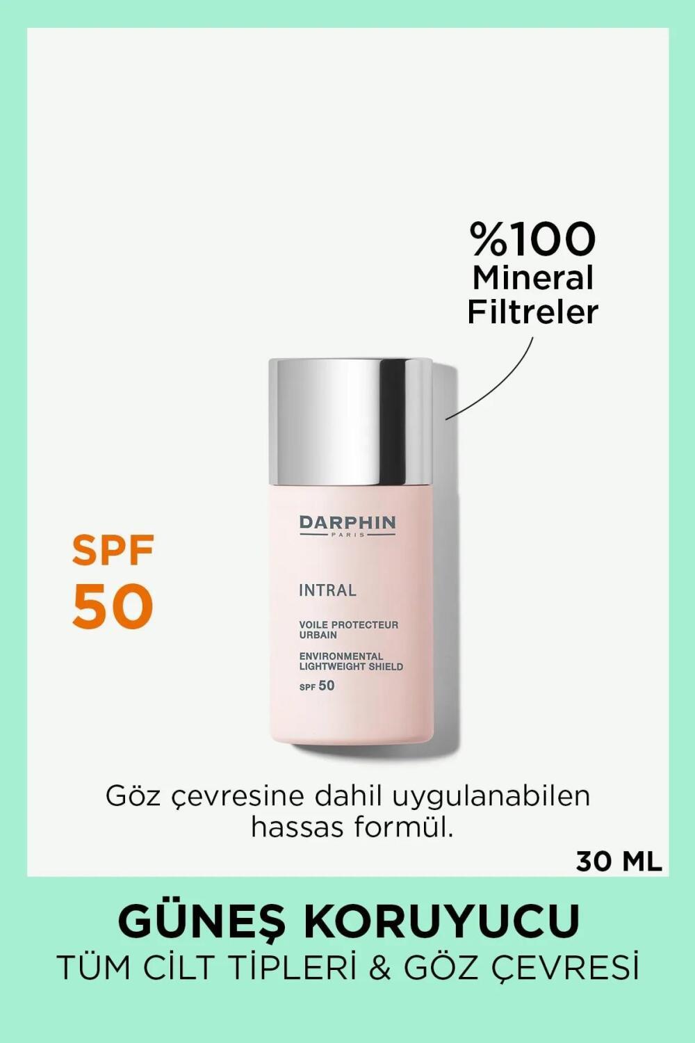 Darphin Intral Environmental Lightweight Shield SPF50 30ml - Sensitive Skin Moisturizer with Mineral Sun Protection Darphin Intral SPF50 Moisturizer - Mineral Sun Protection Sensitive skin moisturizer, SPF 50 sunscreen, Lightweight facial cream, Darphin Intral, Mineral sun protection, Sensitive skin care, Daily moisturizer, Broad-spectrum sun protection, Hydrating cream, Non-irritating formula, Natural ingredients, Skin barrier repair