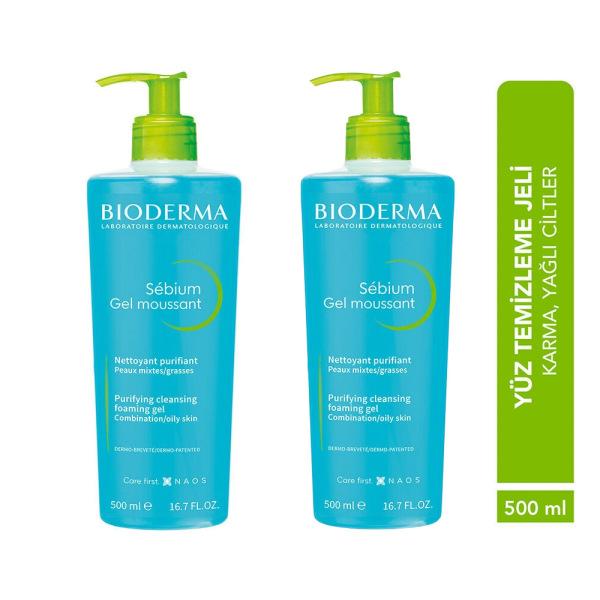 Bioderma Sebium Foaming Gel Facial Cleansing Gel for Combination & Oily Skin - 16.91 fl oz, Gentle & Non-Comedogenic - view 2