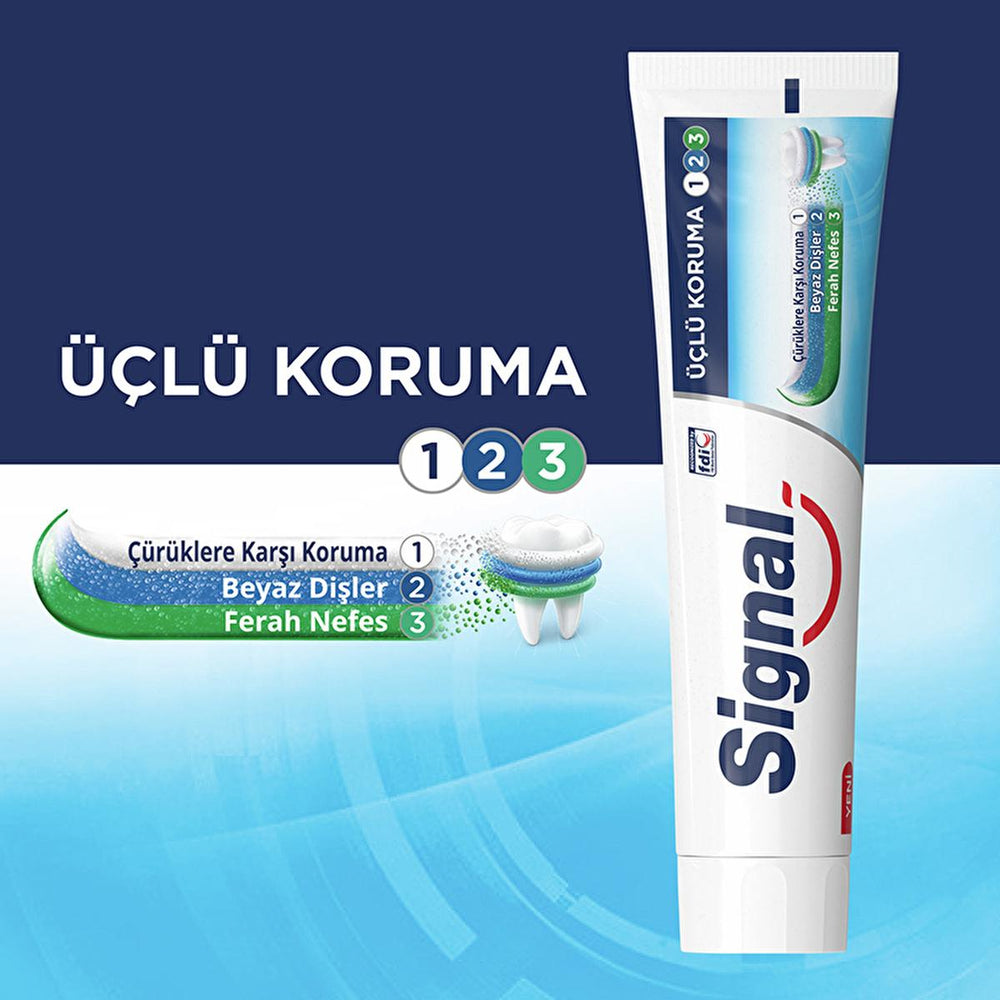 Signal Toothpaste Triple Protection with Fluoride & Calcium - 4.06 fl oz - Fresh Minty Flavor - image 2