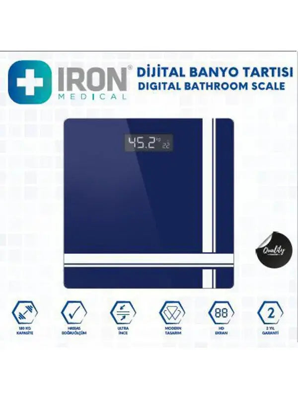 Iron Medical Digital Bathroom Scale for Weight Tracking 180kg