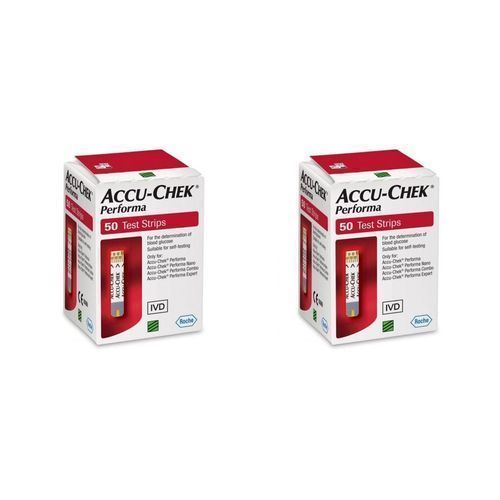 Blood Glucose Test Strips - 50 Strips for Accu Cheek Pack of 2