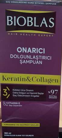 Bioblas Collagen + Keratin Shampoo 360ml - Extra Volume | Nourishing - Shampoo