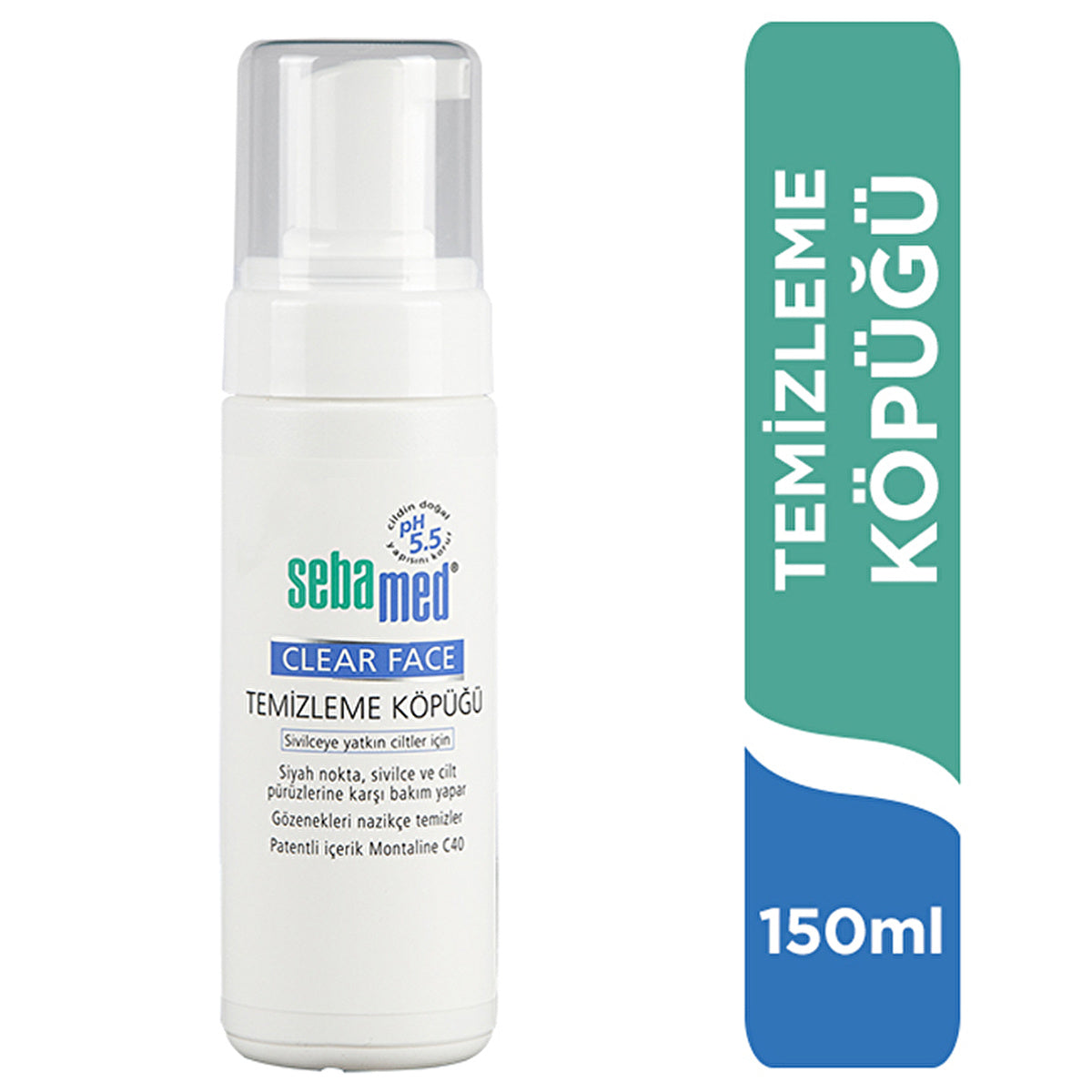 Sebamed Clear Face Cleanser 150ml - Deep Cleansing Foam | pH 5.5