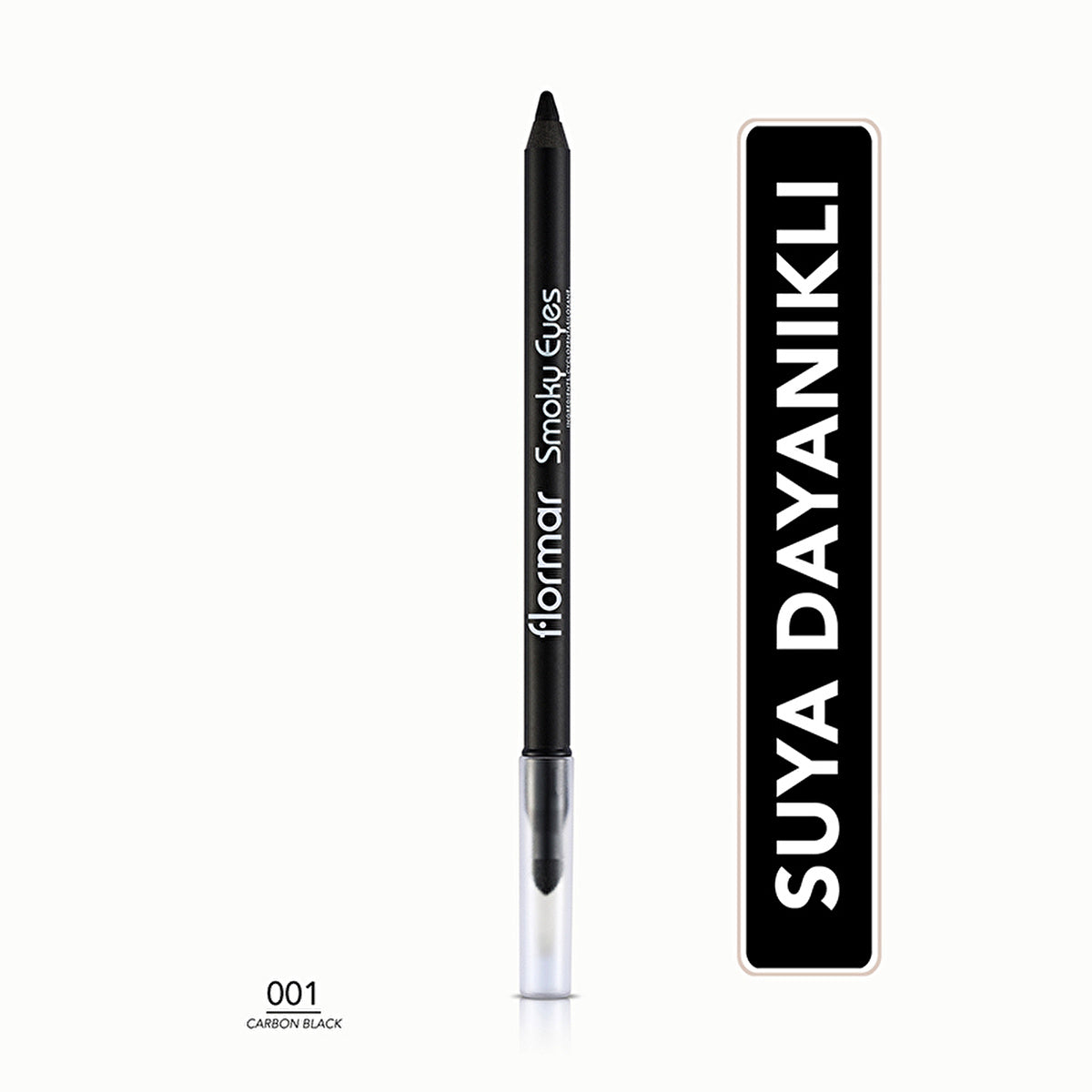 Flormar Smoky Eyes Carbon Black Waterproof Eyeliner - Intense Color | Easy Application